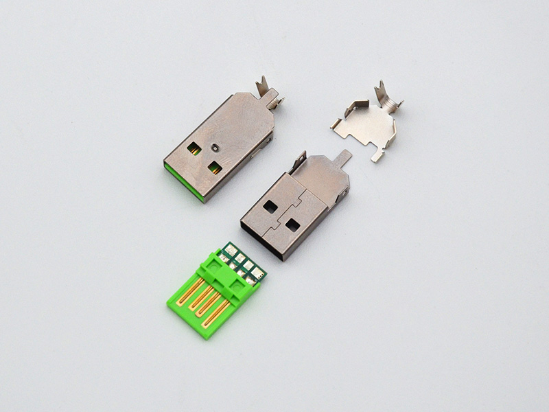 USB Type-A Male (USB AM) 2.0 three-piece set